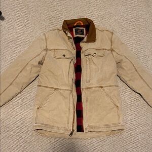 Tan Jacket with Brown Collar
